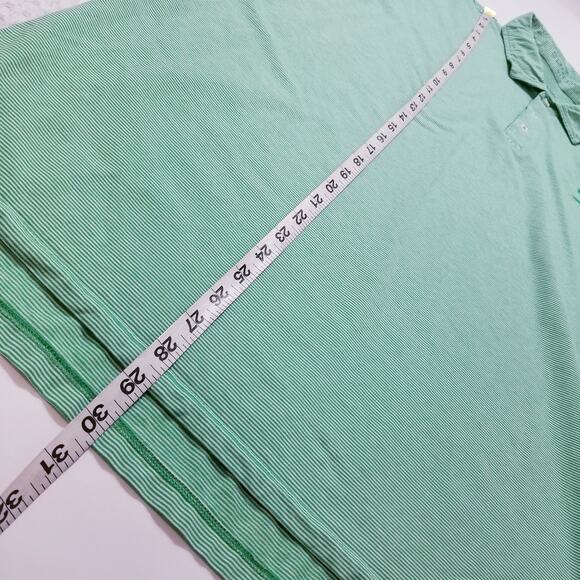 B.Draddy Green Striped Sport Collared Polo Shirts - Picture 11 of 12